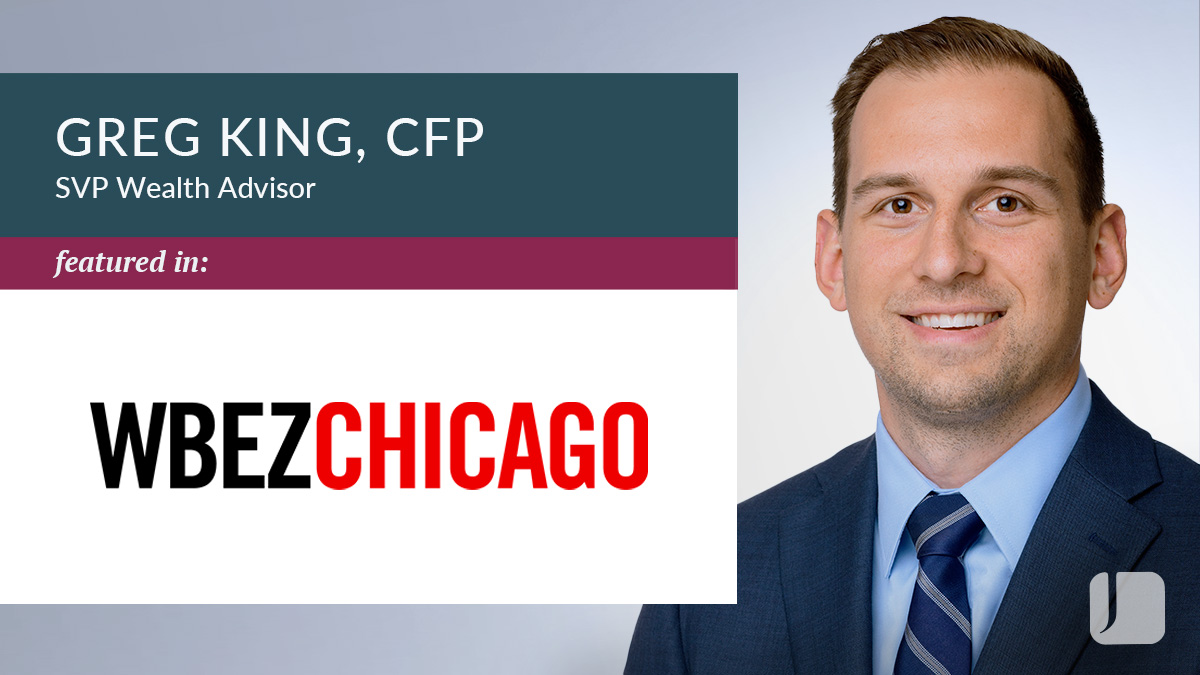 Greg King Headshot next to WBEZCHICAGO logo.
