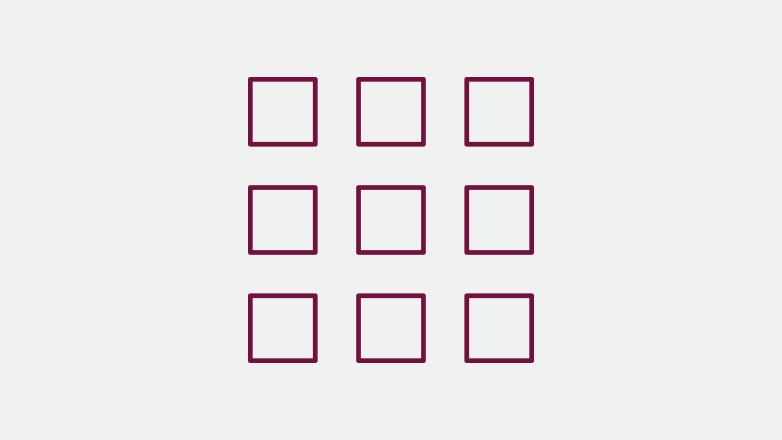 multiple options icon in the color burgundy