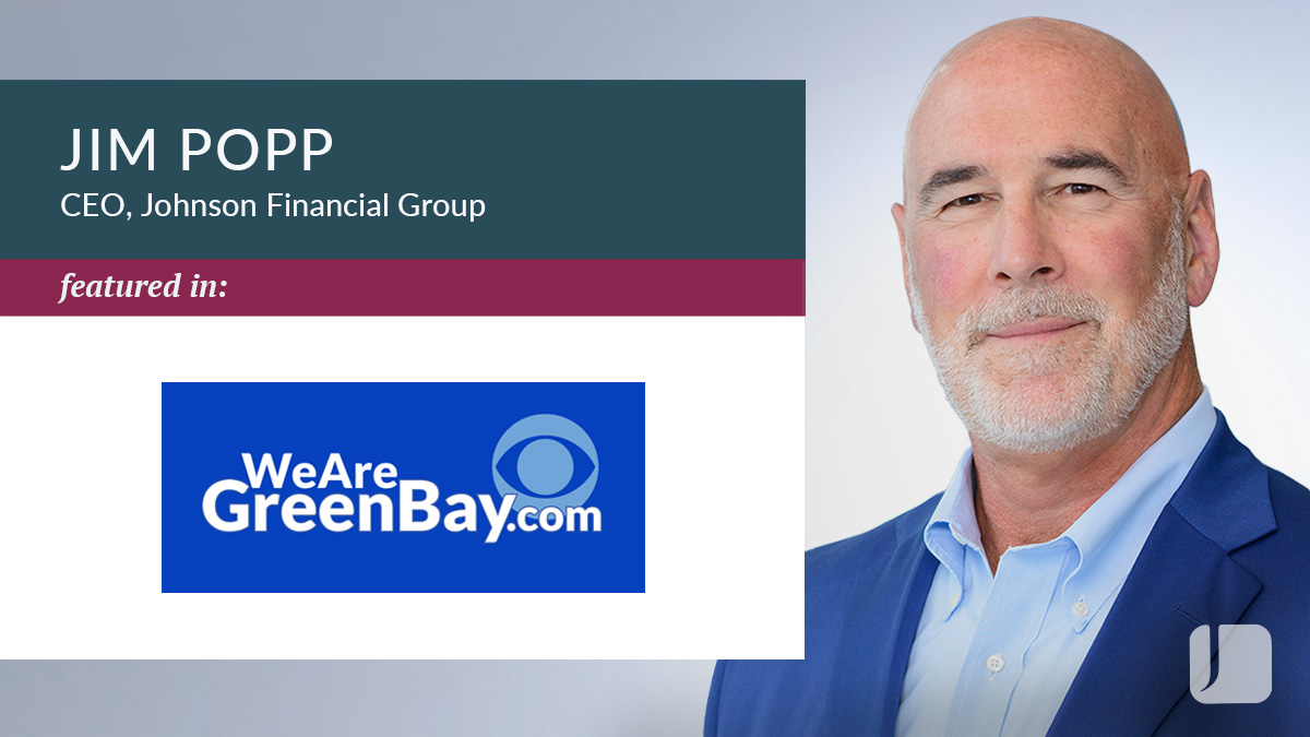 CEO, Jim Popp next to the We Are Green Bay Logo.