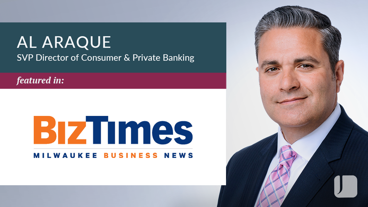 Al Araque next to a BizTimes Logo