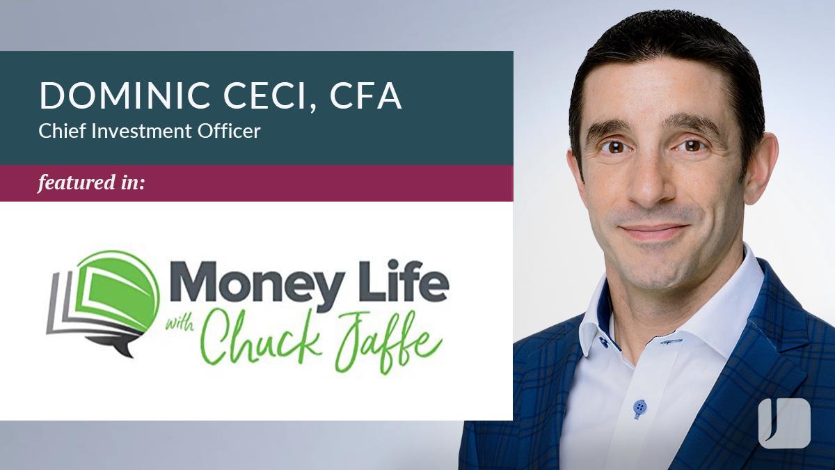 Dominic Ceci next to the Money Life Podcast